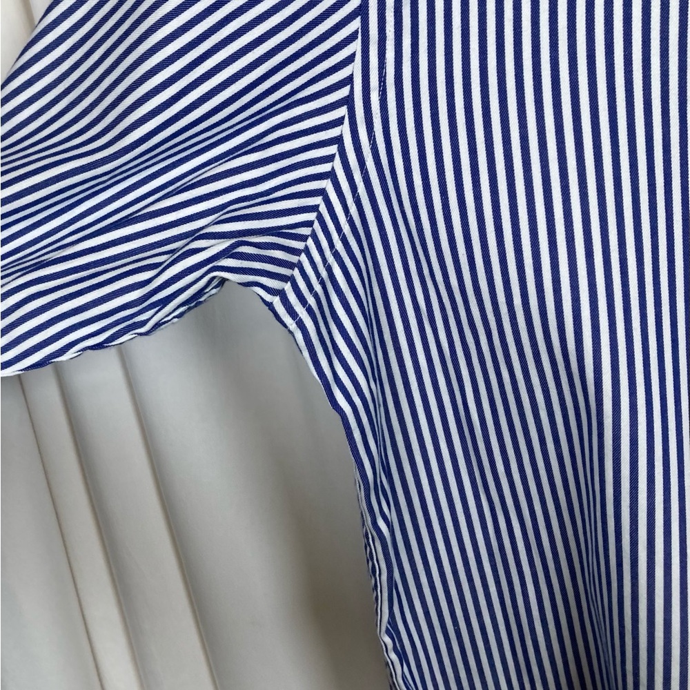 Lincs Davis Chu Men's Blue and White Striped Button Down Shirt Sz XL - Picture 5 of 16